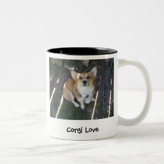 P1010220, Corgi Love, Corgi lovePhotography van .. Tweekleurige Koffiemok