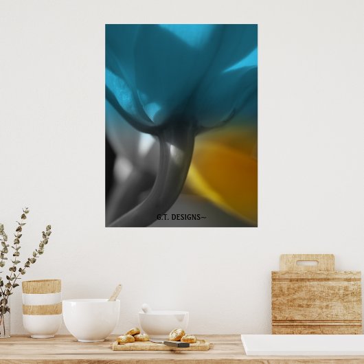 P1016531-1, G.T.-DESIGN~Een orchideeën uitzicht ve Poster (Keuken)