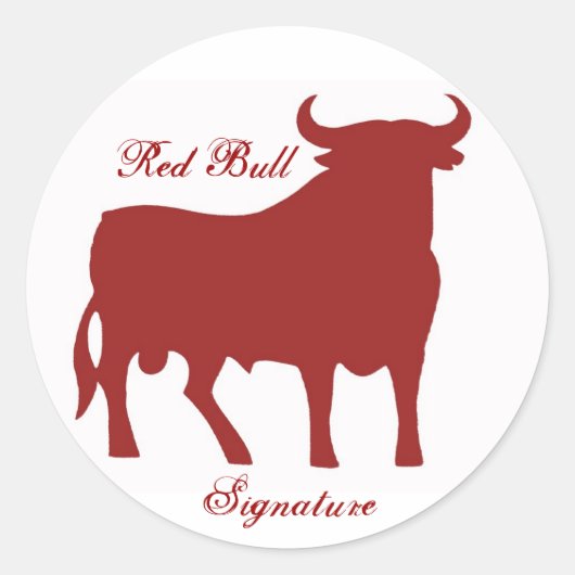 P1020224_WR, Red Bull, handtekening Ronde Sticker (Voorkant)
