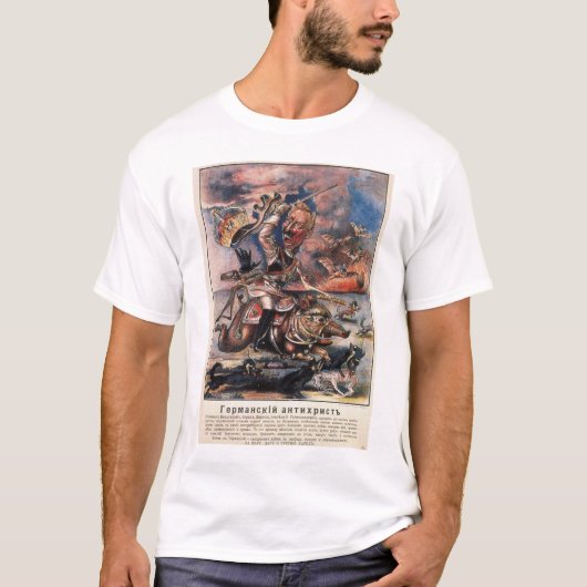 P1331 - Het Duitse Poster tegen Christus Propagand T-shirt (Voorkant)