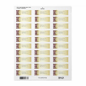 P1 Elegant Goud Paarse Damask Diamond Label (Full Sheet)