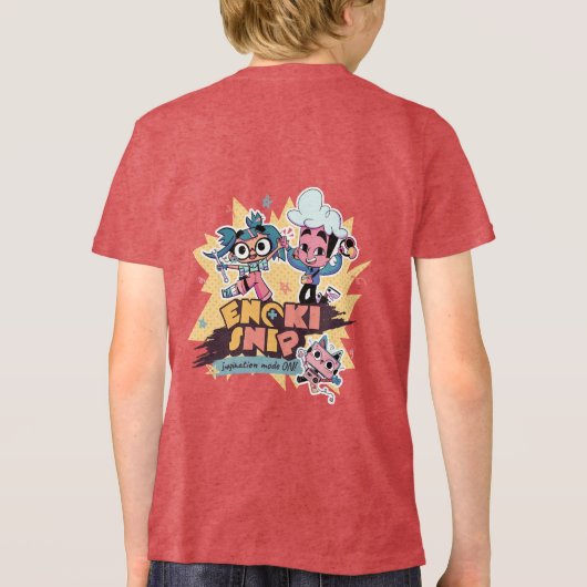 P1nk1 de Enoki&Snip Tri-Blend Shirt (Achterkant)