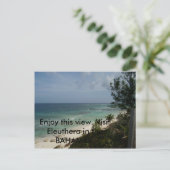 P3030418, geniet van dit uitzicht. Bezoek Eleuther Briefkaart (Staand voorkant)