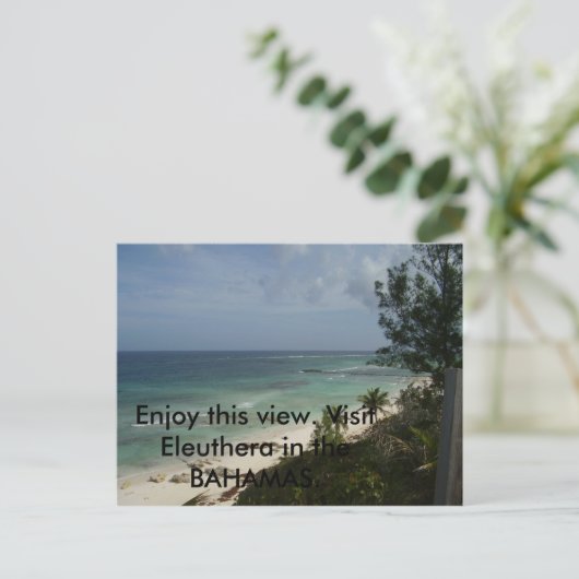 P3030418, geniet van dit uitzicht. Bezoek Eleuther Briefkaart (Staand voorkant)