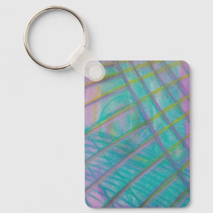 P34 Unieke Kleurrijke Abstracte Kunst Sleutelhanger