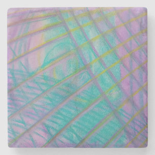 P34 Unieke Kleurrijke Abstracte Kunst Stenen Onderzetter