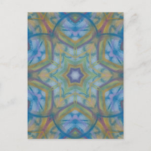 P35C Unieke Kleurrijke Abstracte Mandala Kunst Briefkaart