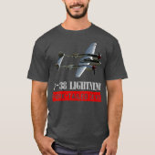 P38 Lightning War vogel The vork tailed Devil T-shirt (Voorkant)