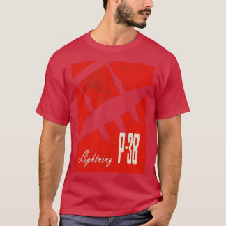 P38 Lightning WW2 jachtvliegtuig T-shirt