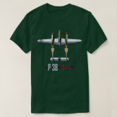 P38 Lightning WW2 jager vliegtuig 1 T-shirt (Design voorkant)