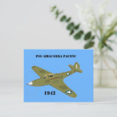 P39 Airacobra Pacific, 1942 Briefkaart (Staand voorkant)