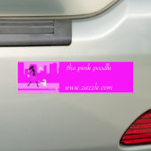 p3, de roze poedelwww.zazzle.com bumpersticker (Op auto)