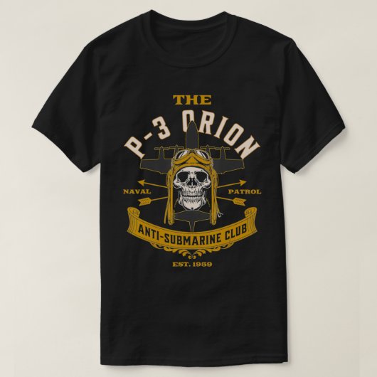 P3 Orion Anti-onderzeeboot Naval Patrol Aircra T-shirt (Design voorkant)