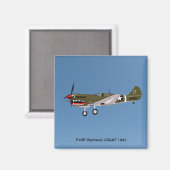 P40E Warhawk Fighter Magneet (Voorkant / Achterkant)