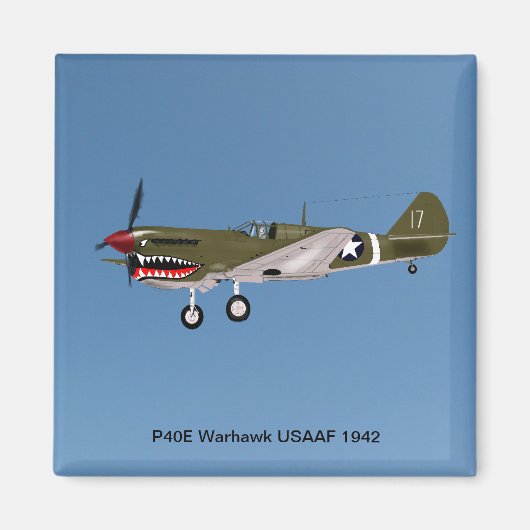 P40E Warhawk Fighter Magneet (Voorkant)