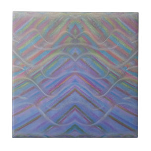 P40M Unieke Kleurrijke Abstracte Kunst Tegeltje