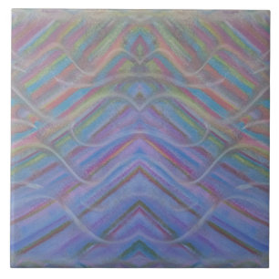 P40M Unieke Kleurrijke Abstracte Kunst Tegeltje
