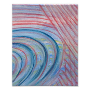 P43 Blauw Rood Geel Kleurrijk Abstract Kunst Foto Afdruk