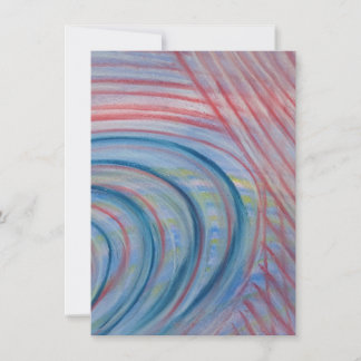 P43 Blauw Rood Geel Kleurrijk Abstract Kunst Notitiekaartje