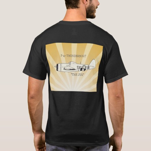 P47 Thunderbolt Black T-shirt (Achterkant)