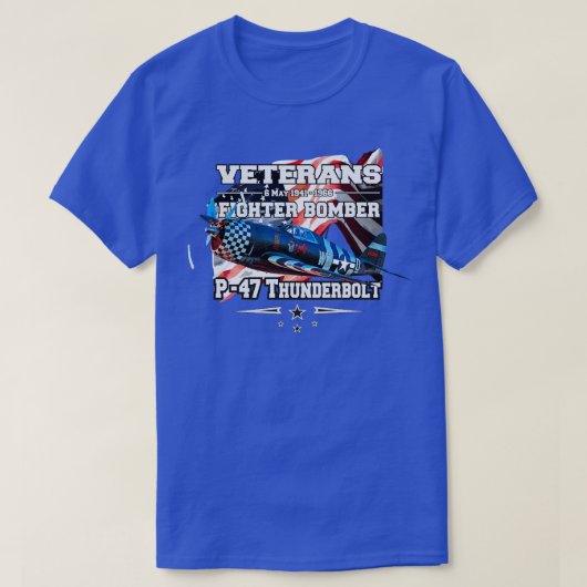 P47 Thunderbolt jachtvliegtuig T-shirt (Design voorkant)