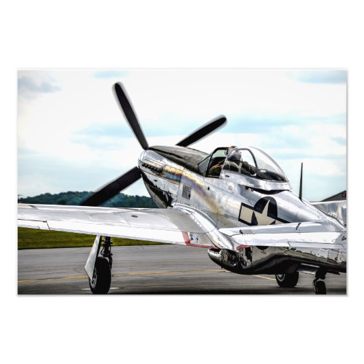 P51 Mustang Color Foto Afdruk (Voorkant)