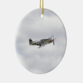 P51 Mustang Fighter Keramisch Ornament (Rechts)