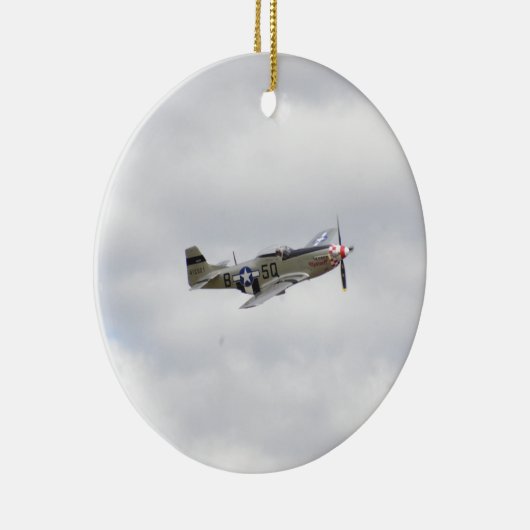P51 Mustang Fighter Keramisch Ornament (Rechts)