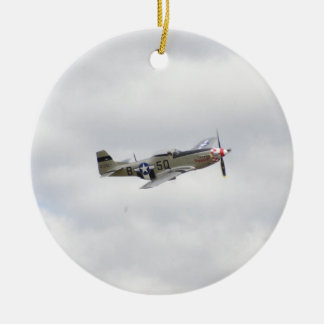 P51 Mustang Fighter Keramisch Ornament