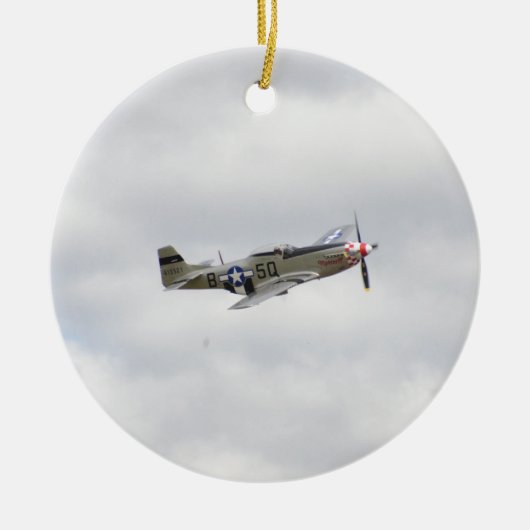 P51 Mustang Fighter Keramisch Ornament (Voorkant)