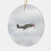 P51 Mustang Fighter Keramisch Ornament (Links)