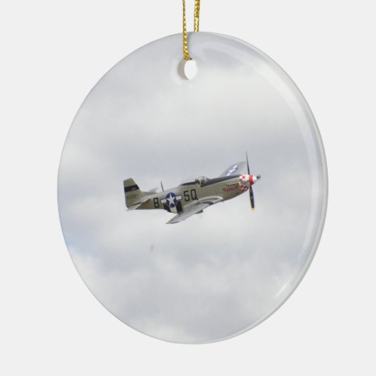 P51 Mustang Fighter Keramisch Ornament (Links)