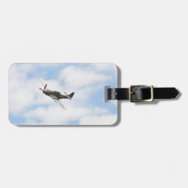 P51 Mustang in vlucht Bagagelabel