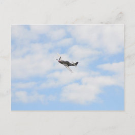 P51 Mustang in vlucht Briefkaart