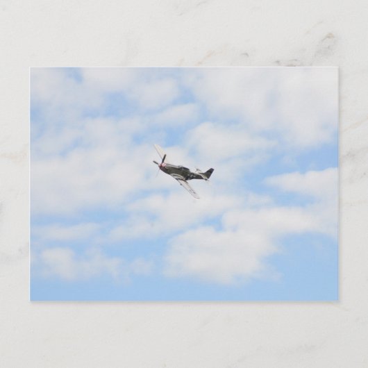 P51 Mustang in vlucht Briefkaart (Voorkant)