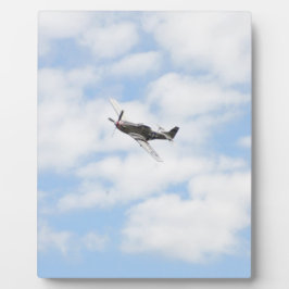 P51 Mustang in vlucht Fotoplaat