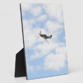 P51 Mustang in vlucht Fotoplaat (Zijkant)