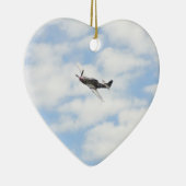P51 Mustang in vlucht Keramisch Ornament (Rechts)