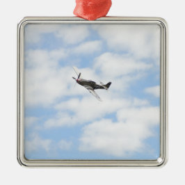 P51 Mustang in vlucht Metalen Ornament