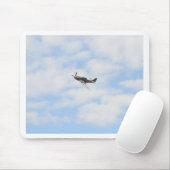 P51 Mustang in vlucht Muismat (Met muis)