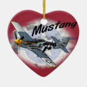 P51 Mustang Keramisch Ornament (Voorkant)