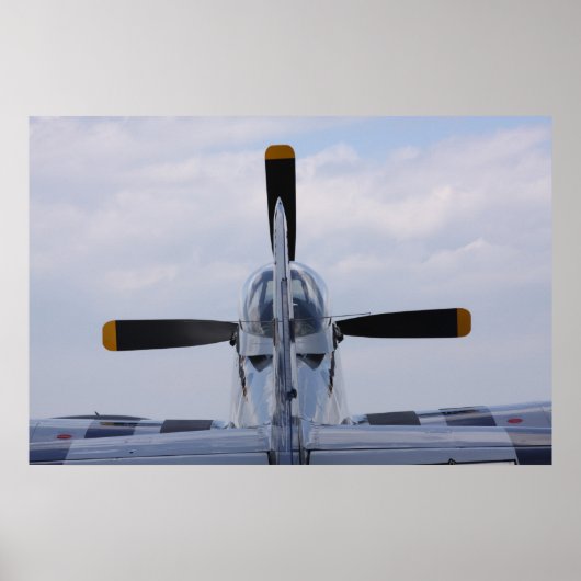 P51 Mustang klaar voor de vlucht Poster (Voorkant)