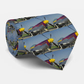 P51 Mustang, neushoorn/propeller met neuskunst Stropdas (Opgerold)