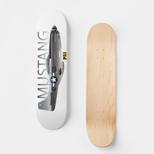 P51 Mustang Persoonlijk Skateboard (Voorkant)