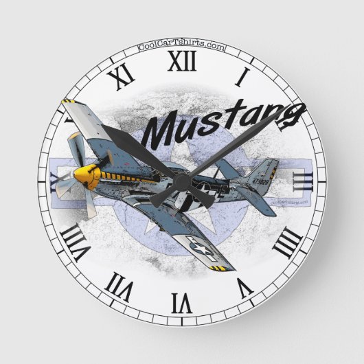 P51 Mustang Ronde Klok (Voorkant)