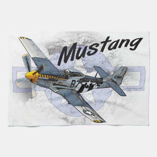 P51 Mustang Theedoek (Horizontaal)