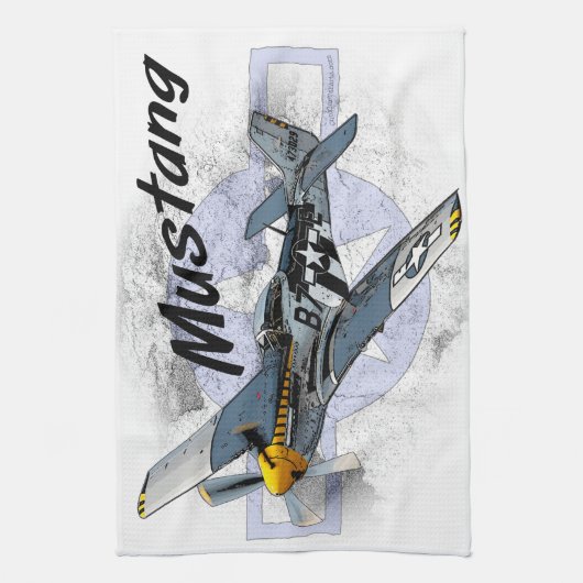 P51 Mustang Theedoek (Verticaal)