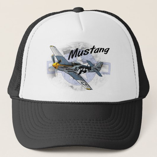 P51 Mustang Trucker Pet (Voorkant)