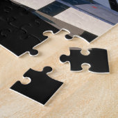 P51 Mustang, Uitzicht achteraan.(vlag)_WWII Planes Legpuzzel (Zijkant)