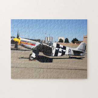 P51 Mustang-vliegtuig aan de luchtshow 252-stukpuz Legpuzzel